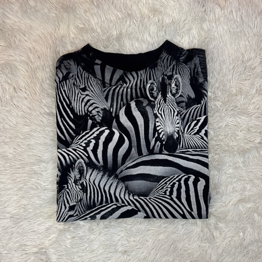 Vintage Radical Nature All Over Zebra Graphic Tee - Picture 4 of 5